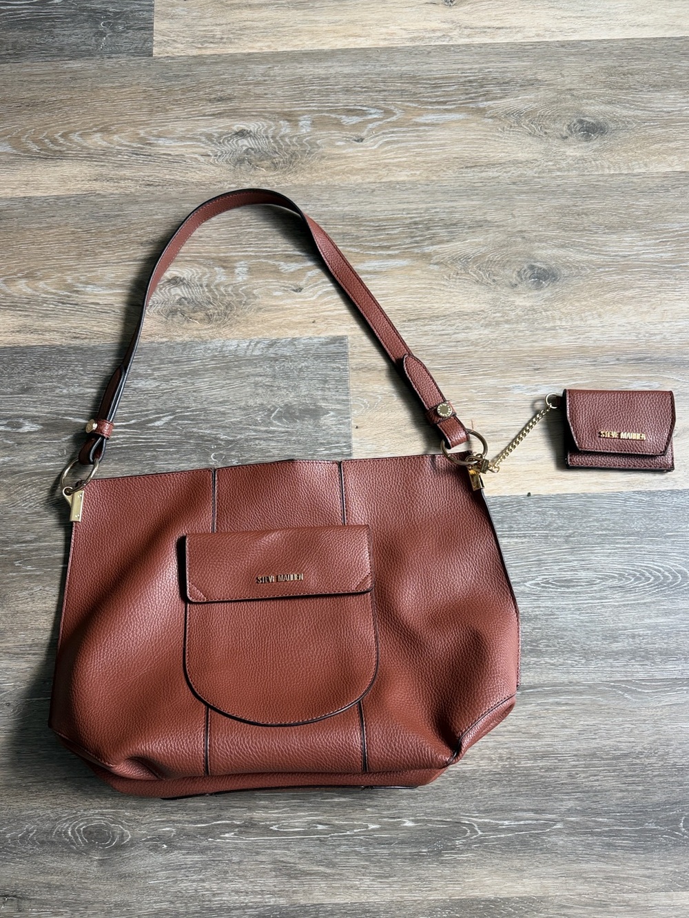 Steve Madden Chestnut Shoulder Bag with Coin Pouch